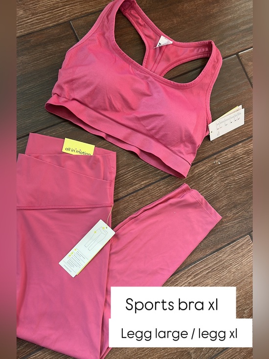 all in motion Pants - all in motion Seamless Pink Sports Bra and Leggings Set